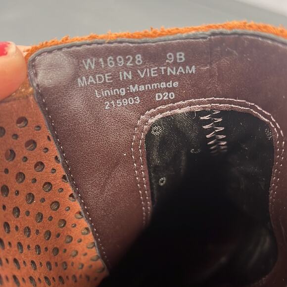 Cole Haan Brown Val Perforated Suede Ankle Boots in British Tan Suede. - Picture 12 of 12